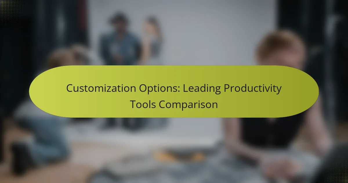 Customization Options: Leading Productivity Tools Comparison