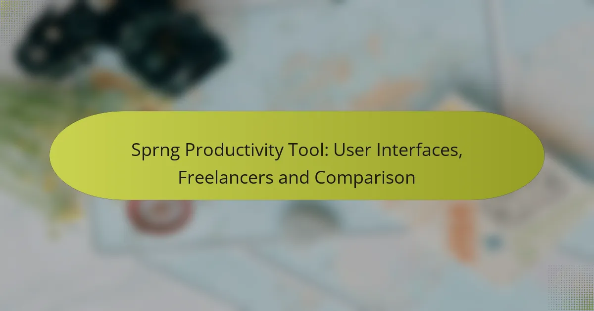 Sprng Productivity Tool: User Interfaces, Freelancers and Comparison