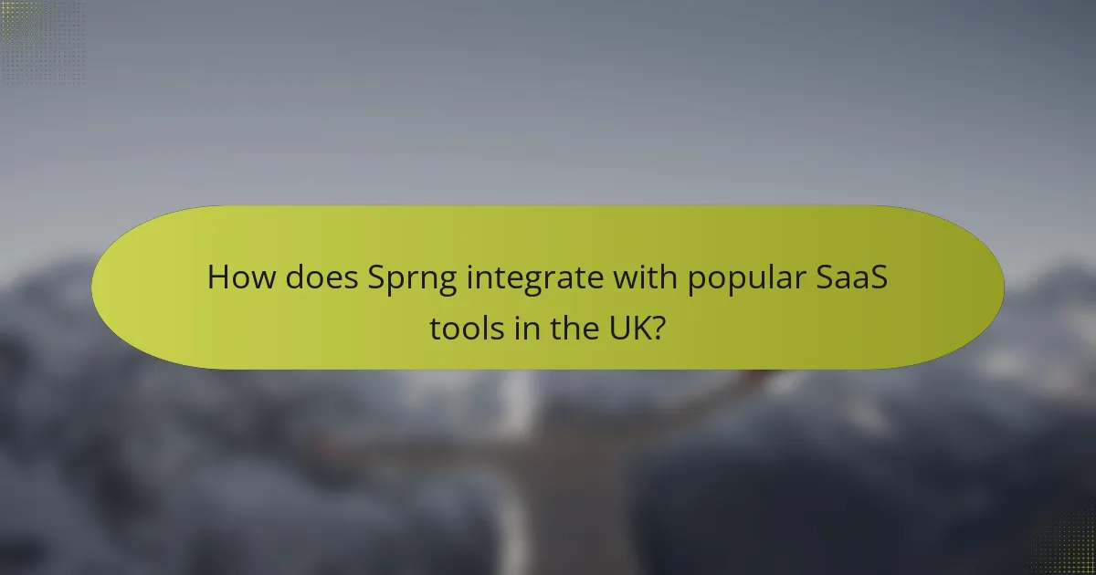 How does Sprng integrate with popular SaaS tools in the UK?