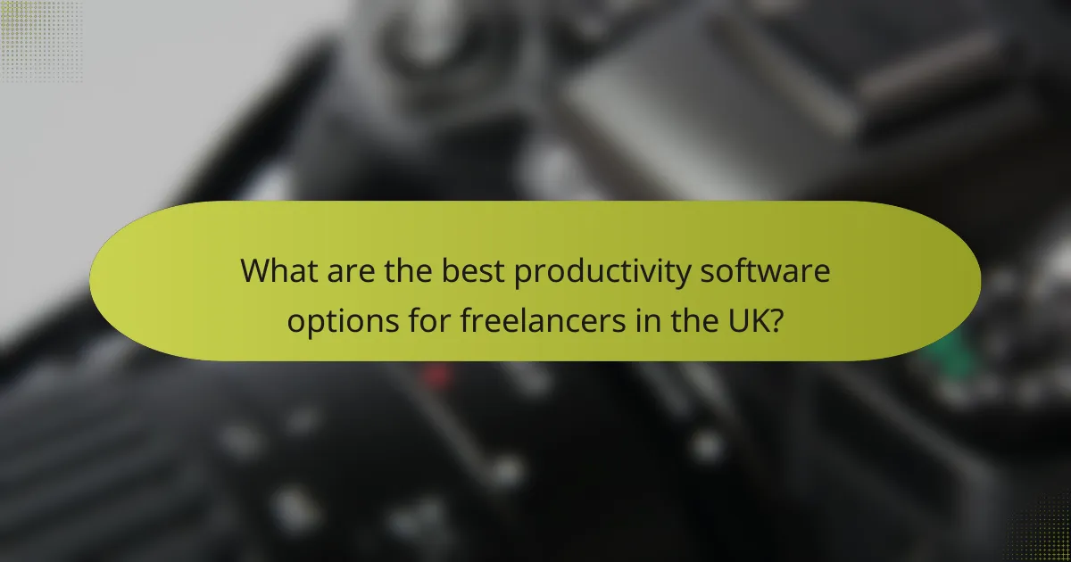 What are the best productivity software options for freelancers in the UK?