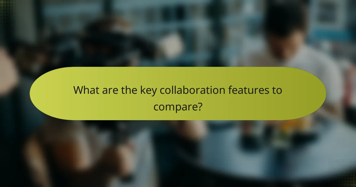 What are the key collaboration features to compare?