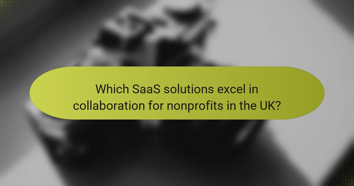 Which SaaS solutions excel in collaboration for nonprofits in the UK?
